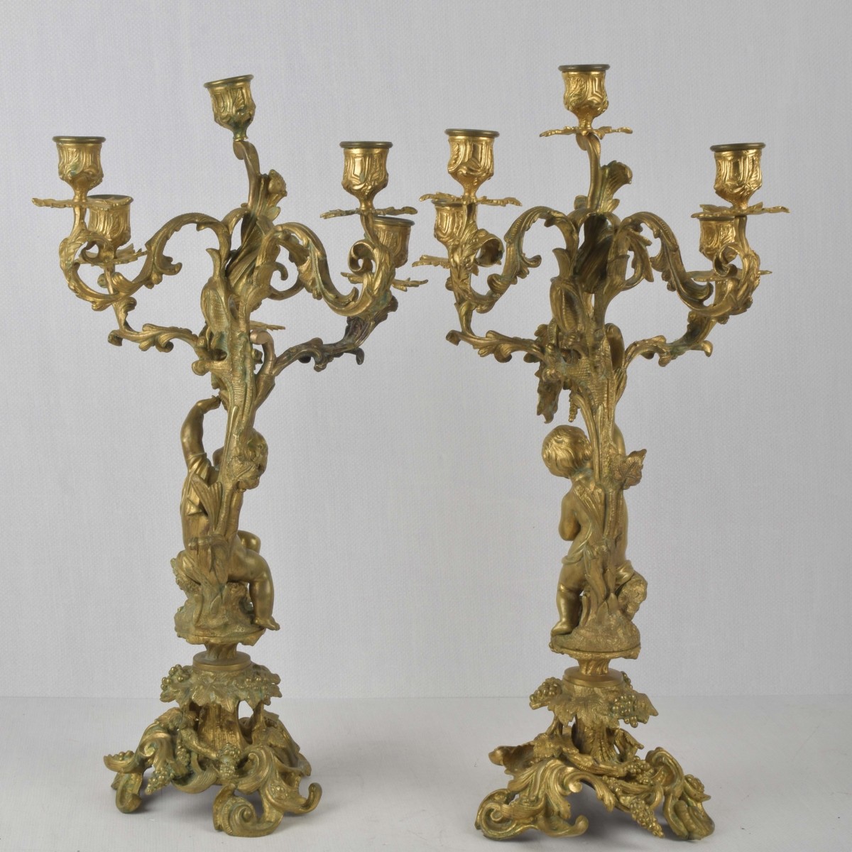 Louis XVI Style Gilt Bronze Candelabra
