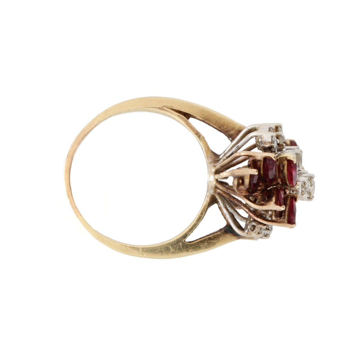 Diamond, Ruby and 14K Ring