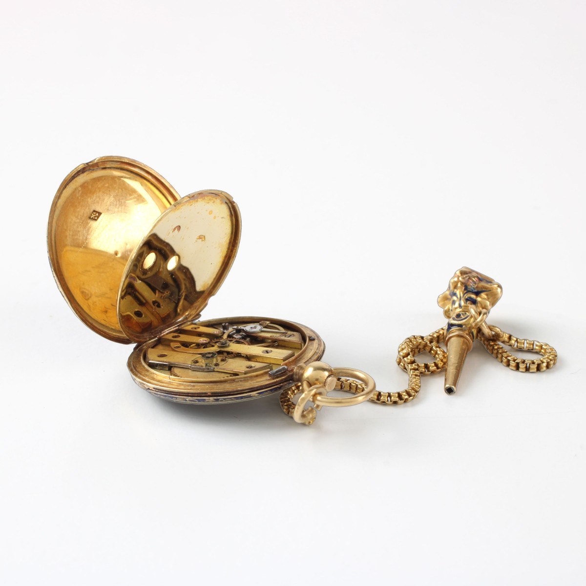 18K and Enamel Pocket Watch