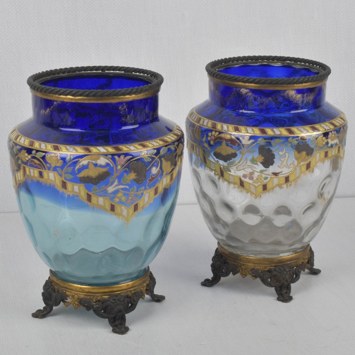 Pair of French or Bohemian Vases