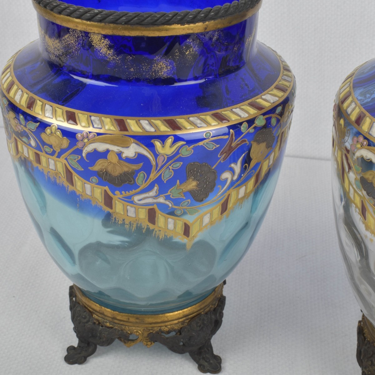 Pair of French or Bohemian Vases