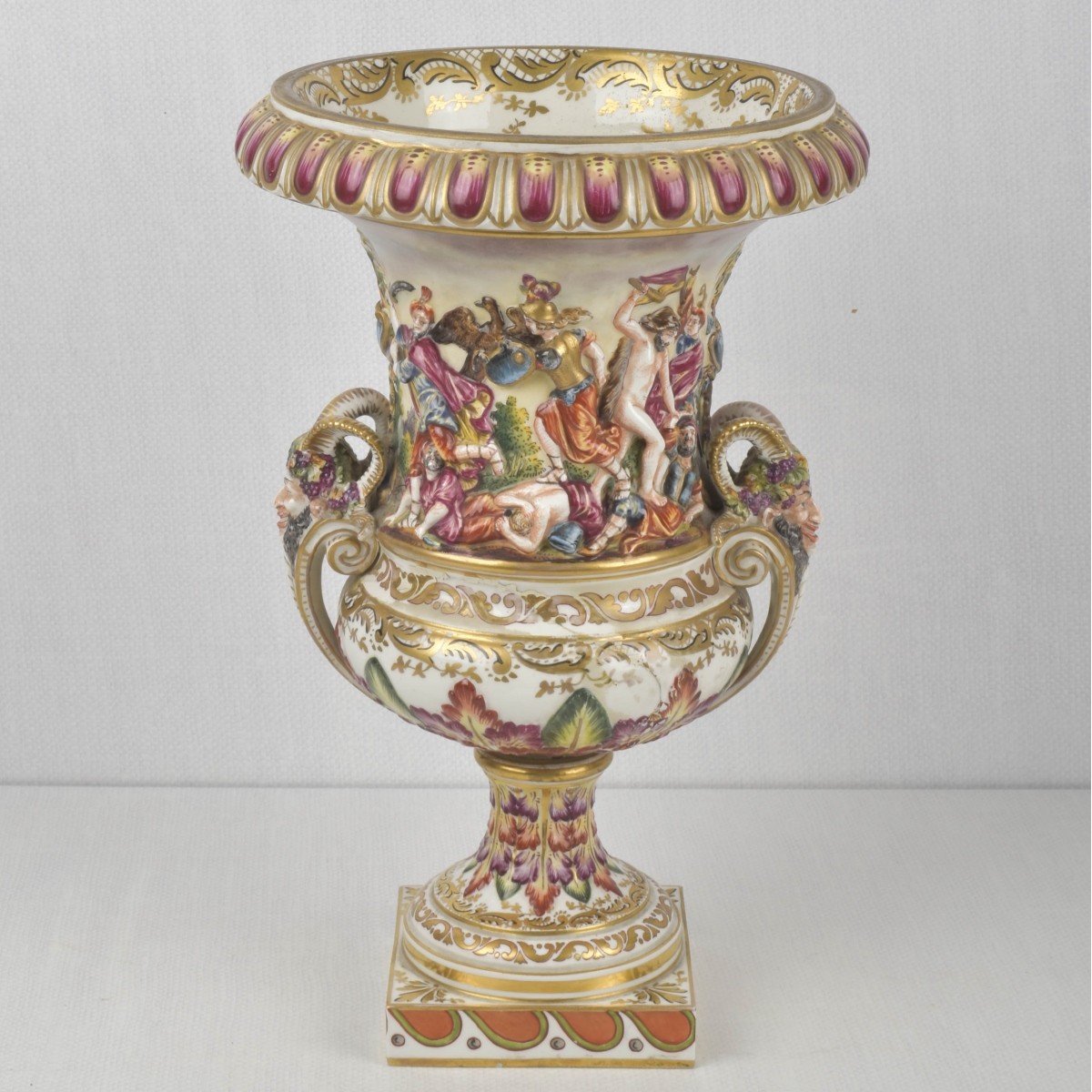 Vintage Italian Capodimonte Vase Urn