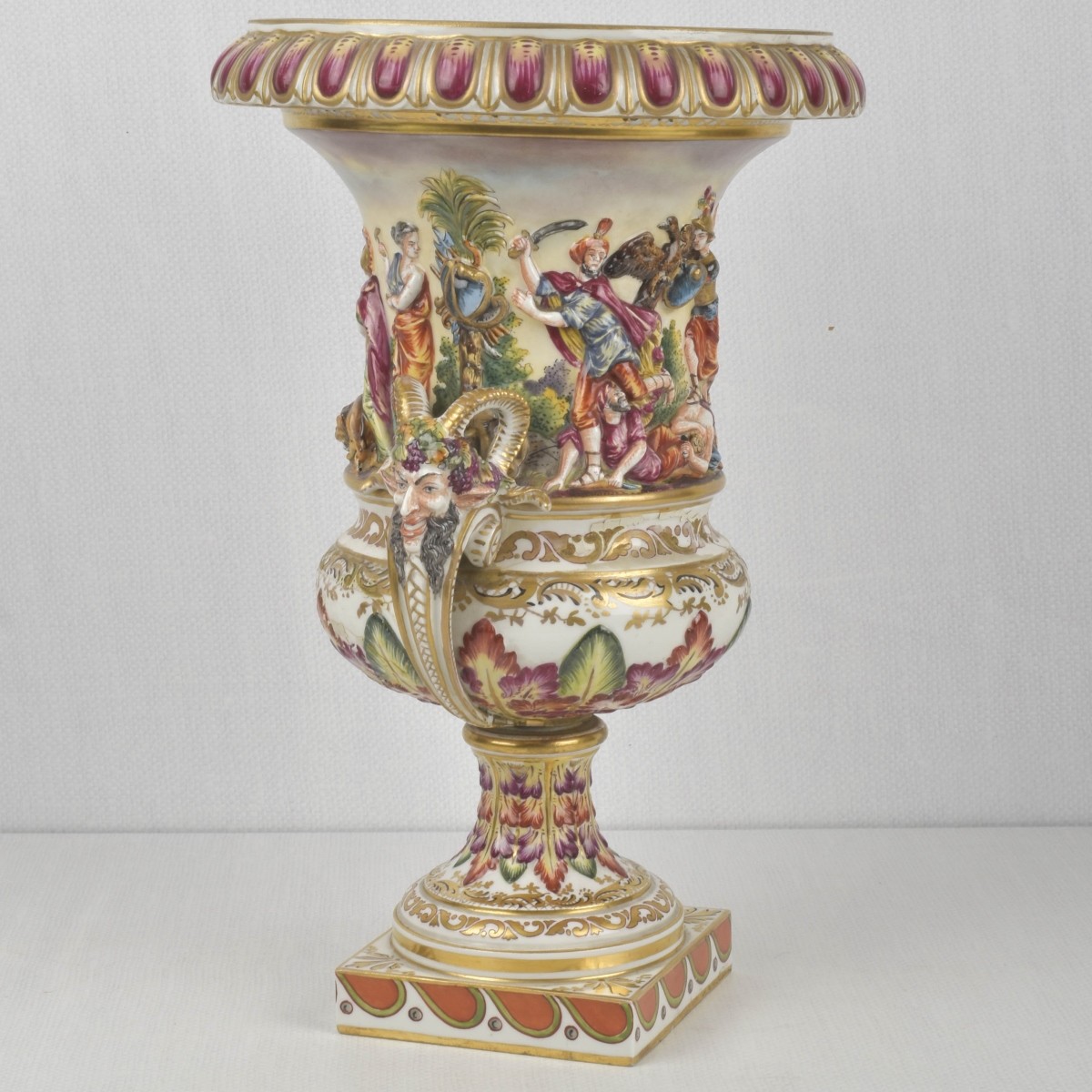 Vintage Italian Capodimonte Vase Urn