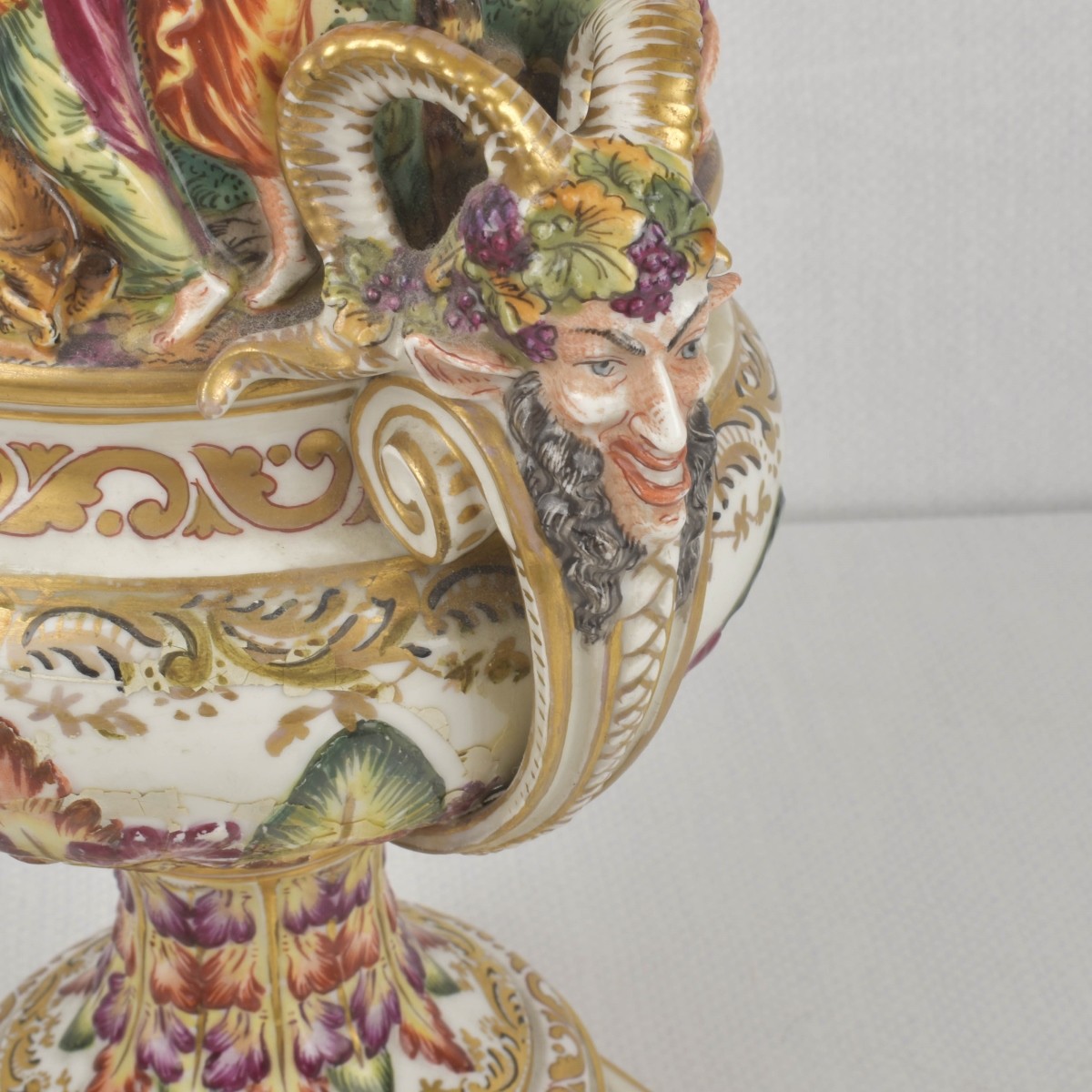 Vintage Italian Capodimonte Vase Urn