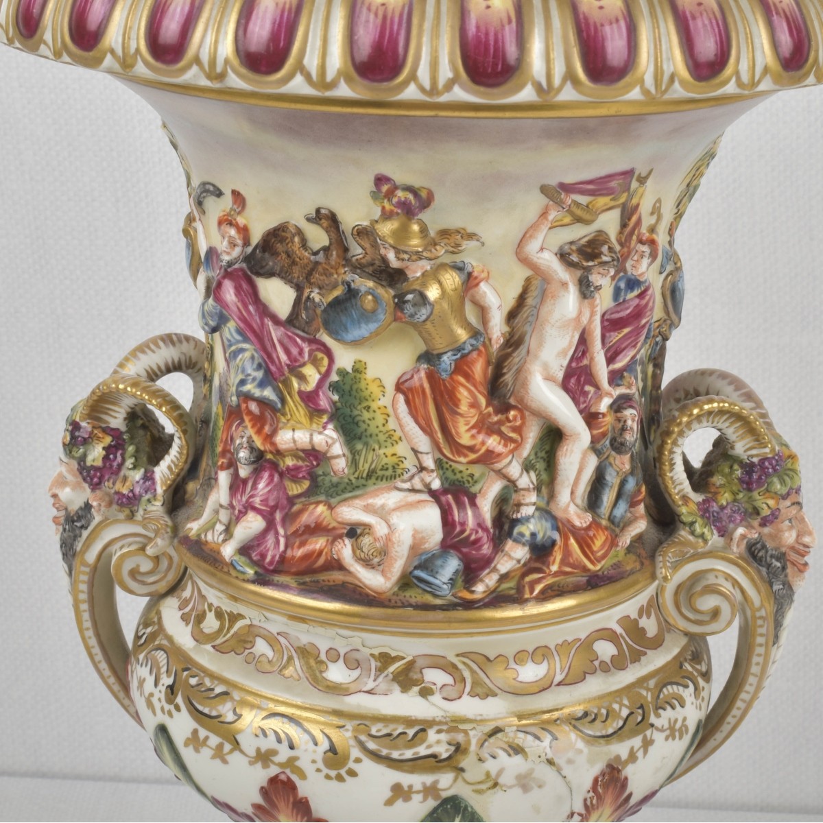 Vintage Italian Capodimonte Vase Urn