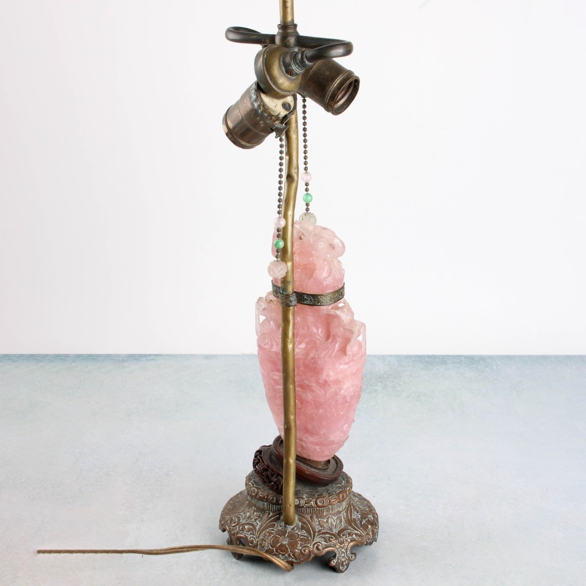Antique Rose Quartz Lamp