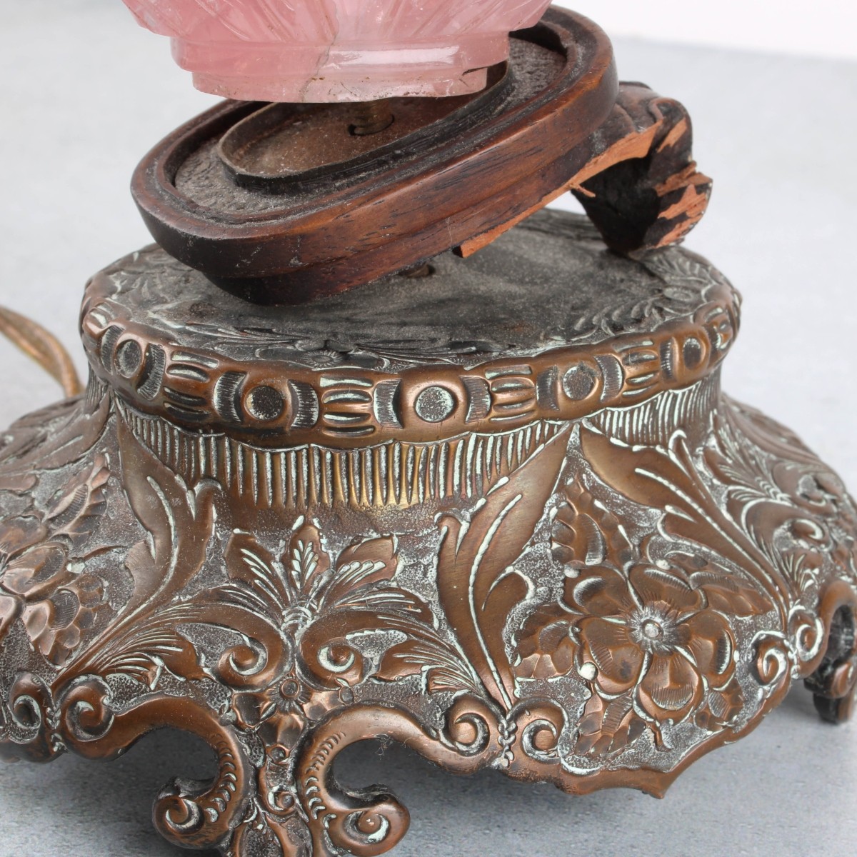 Antique Rose Quartz Lamp