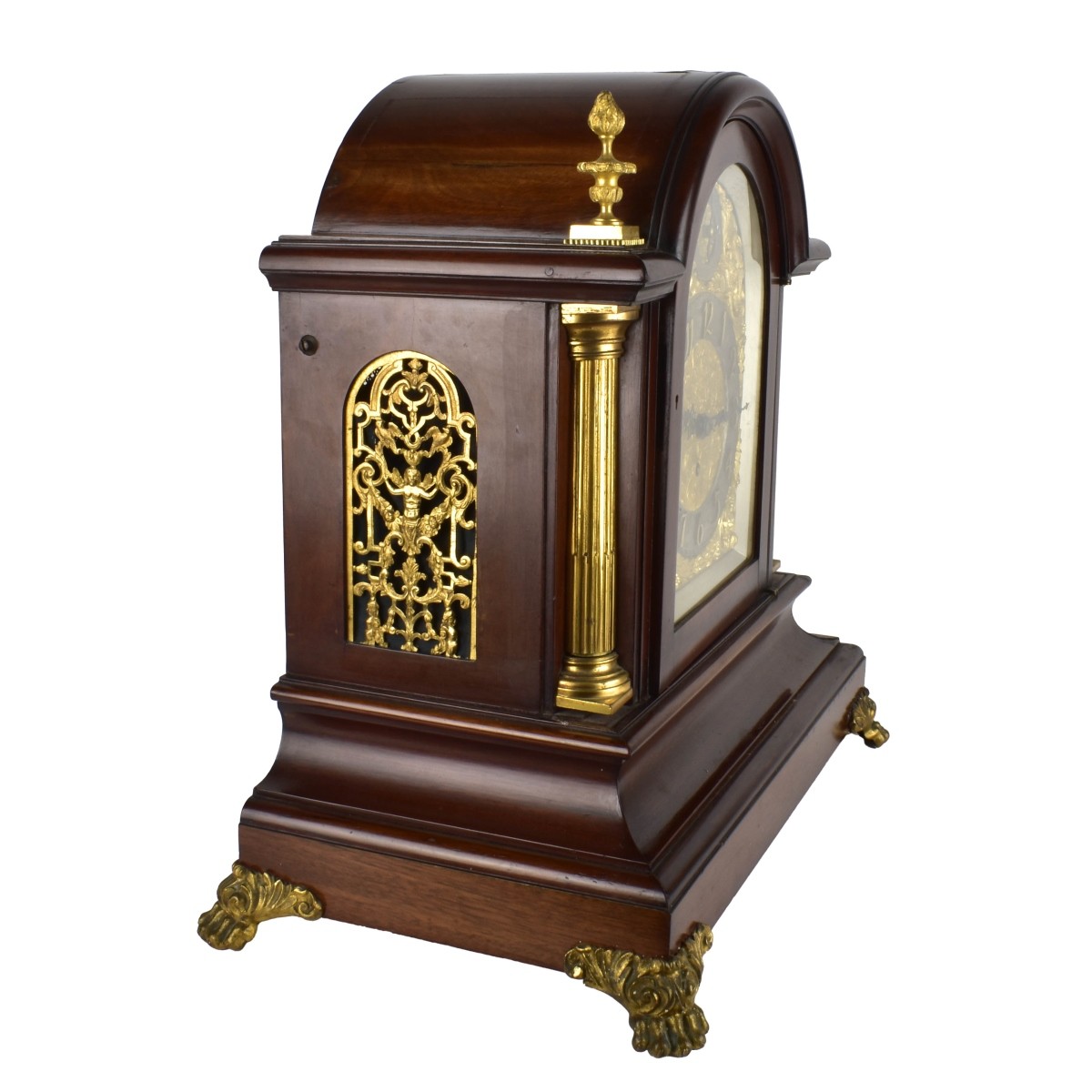Gillett and Company Mahogany Table Clock