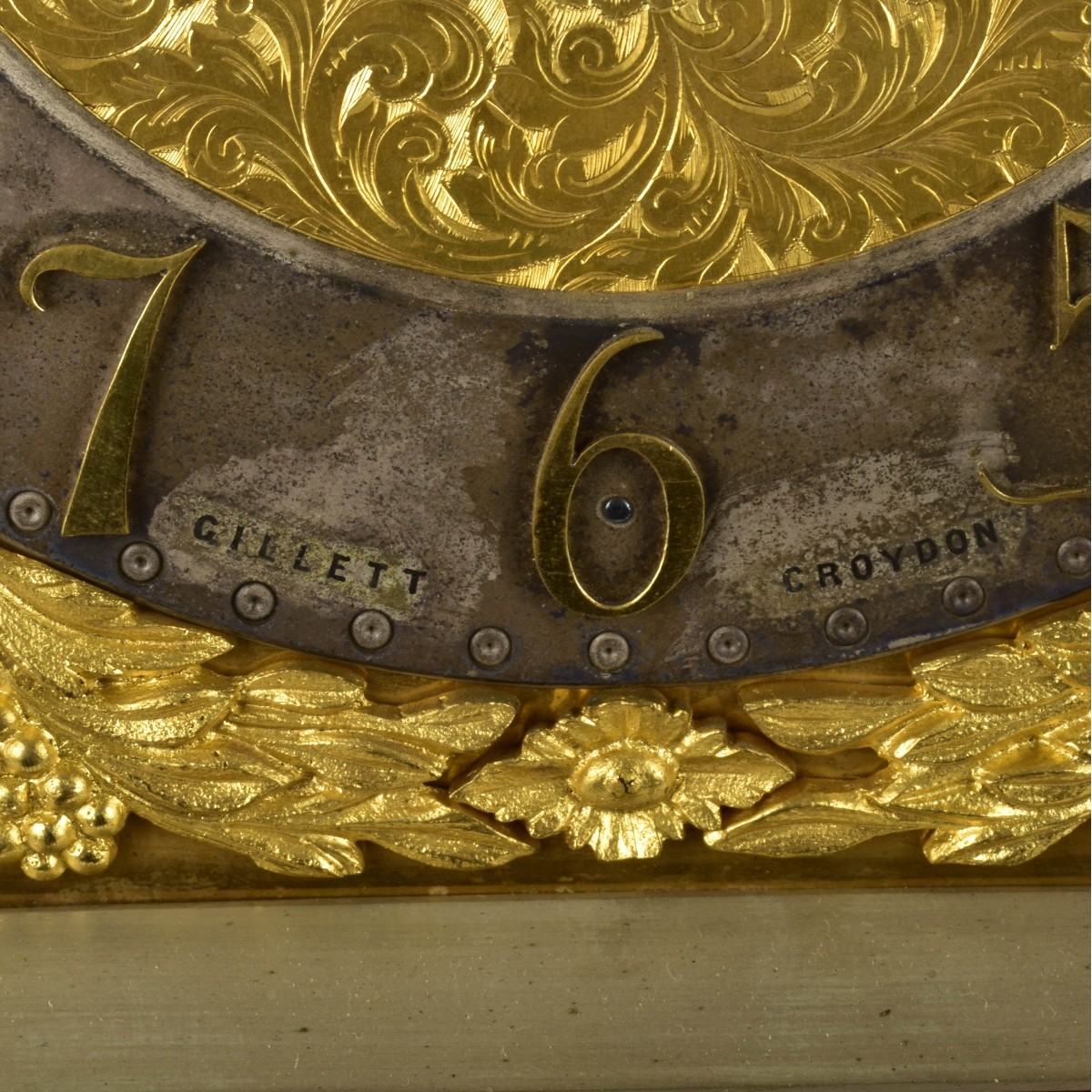 Gillett and Company Mahogany Table Clock