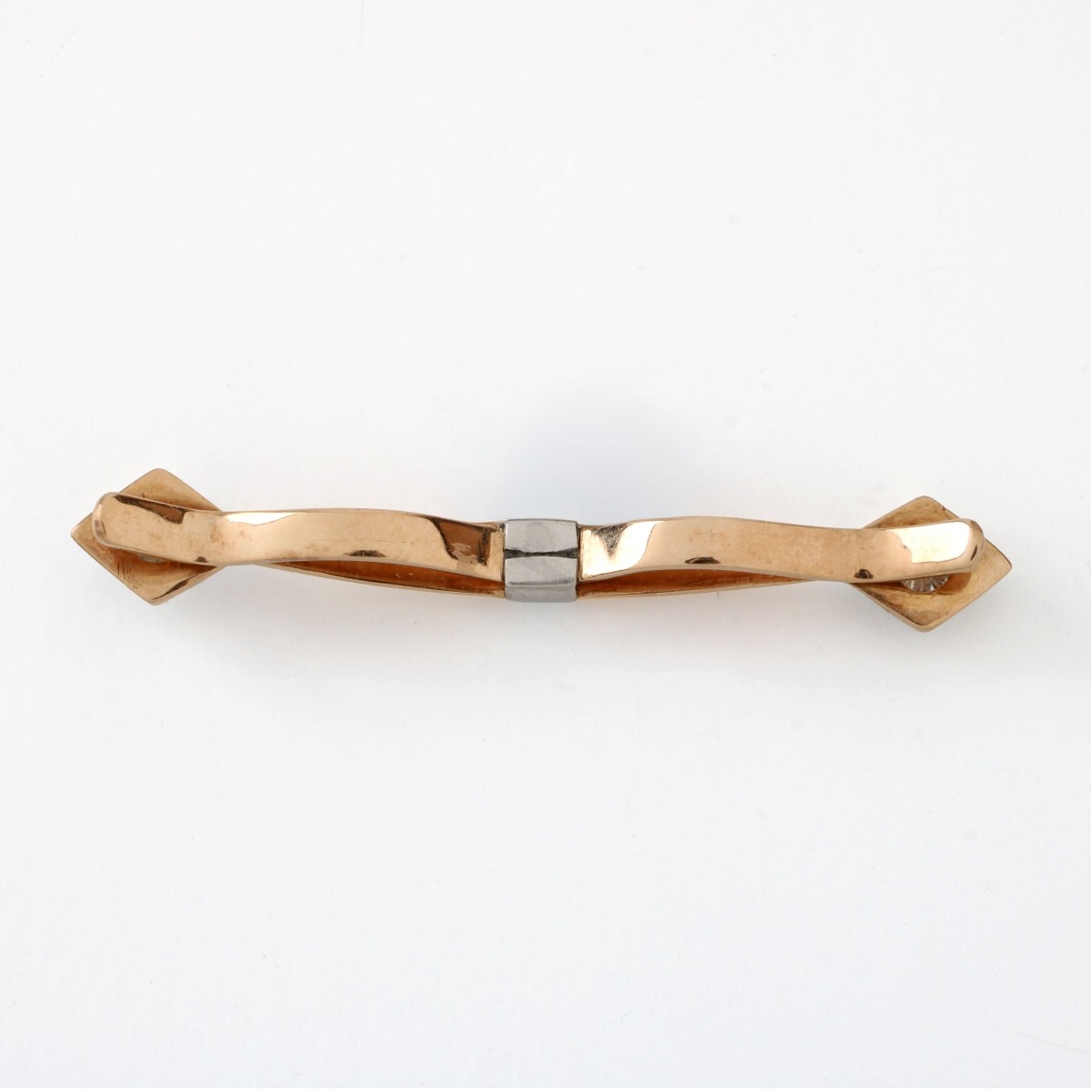 Diamond and 14K Collar Bar