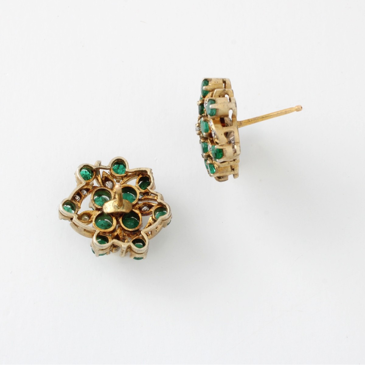 Emerald and Diamond Earrings
