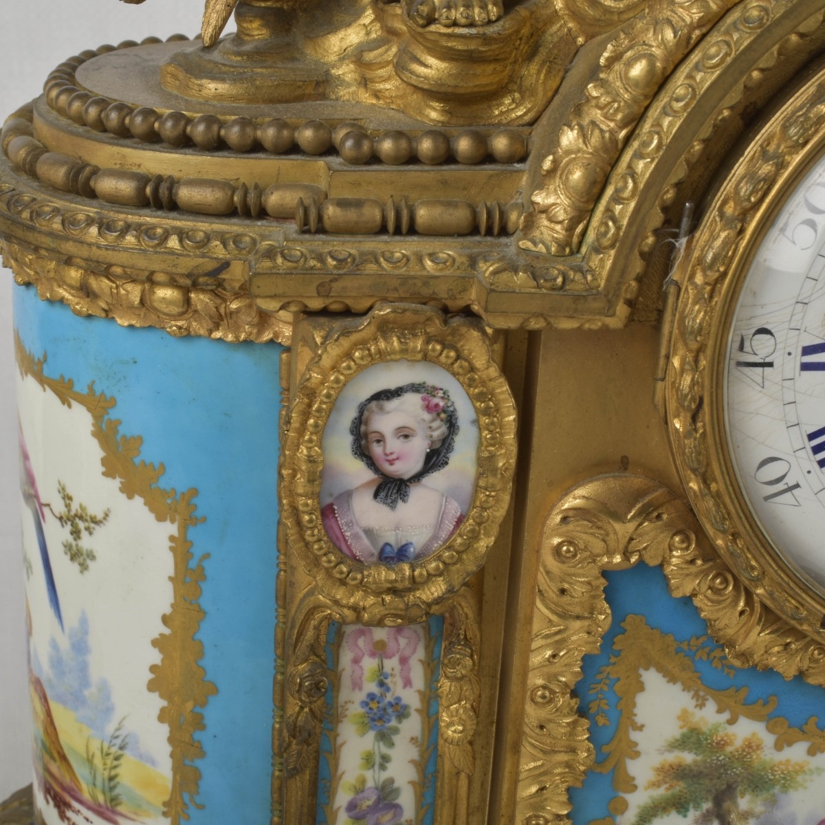 French Sevres Mantle Clock