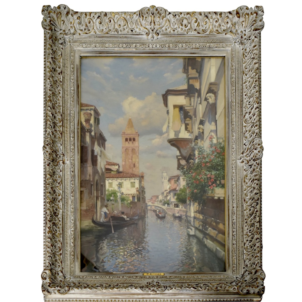 Venice Canal Scene Oil on Canvas
