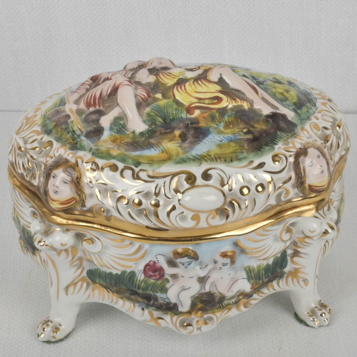 Vintage Italian Capodimonte Box