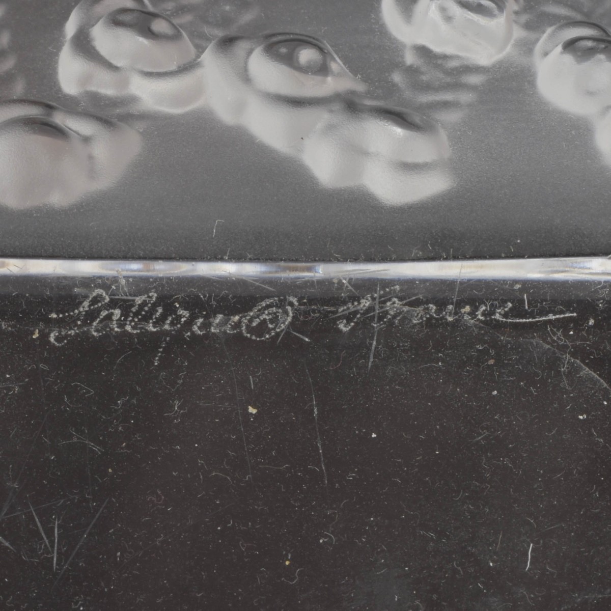 Lalique France "Roses" Square Bowl