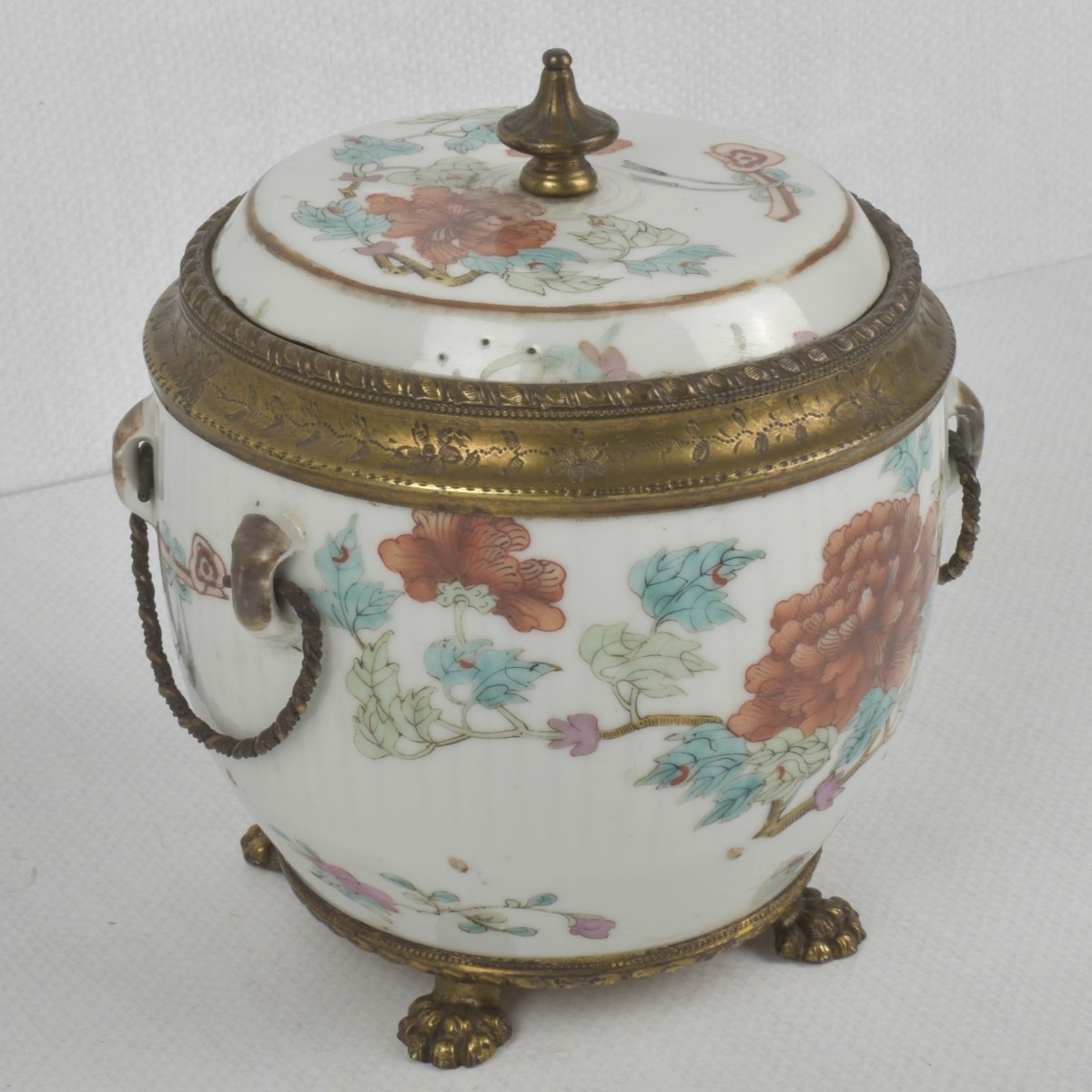 Chinese Famille Rose Footed Jar