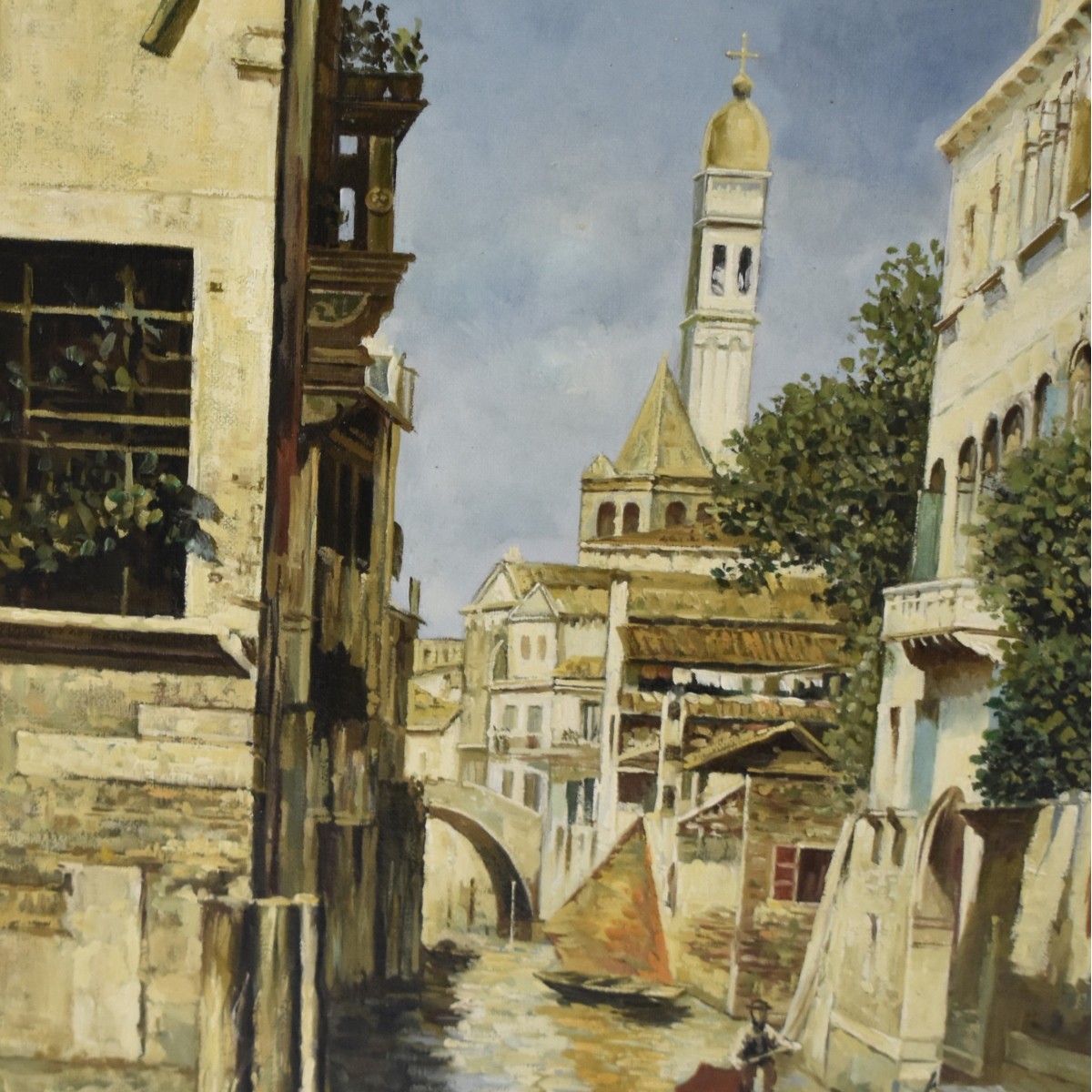 Oil on Canvas Venice Canal
