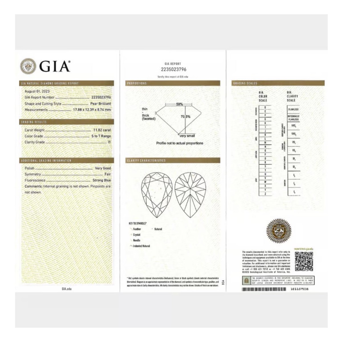 GIA Deco Diamond & Plat. Necklace