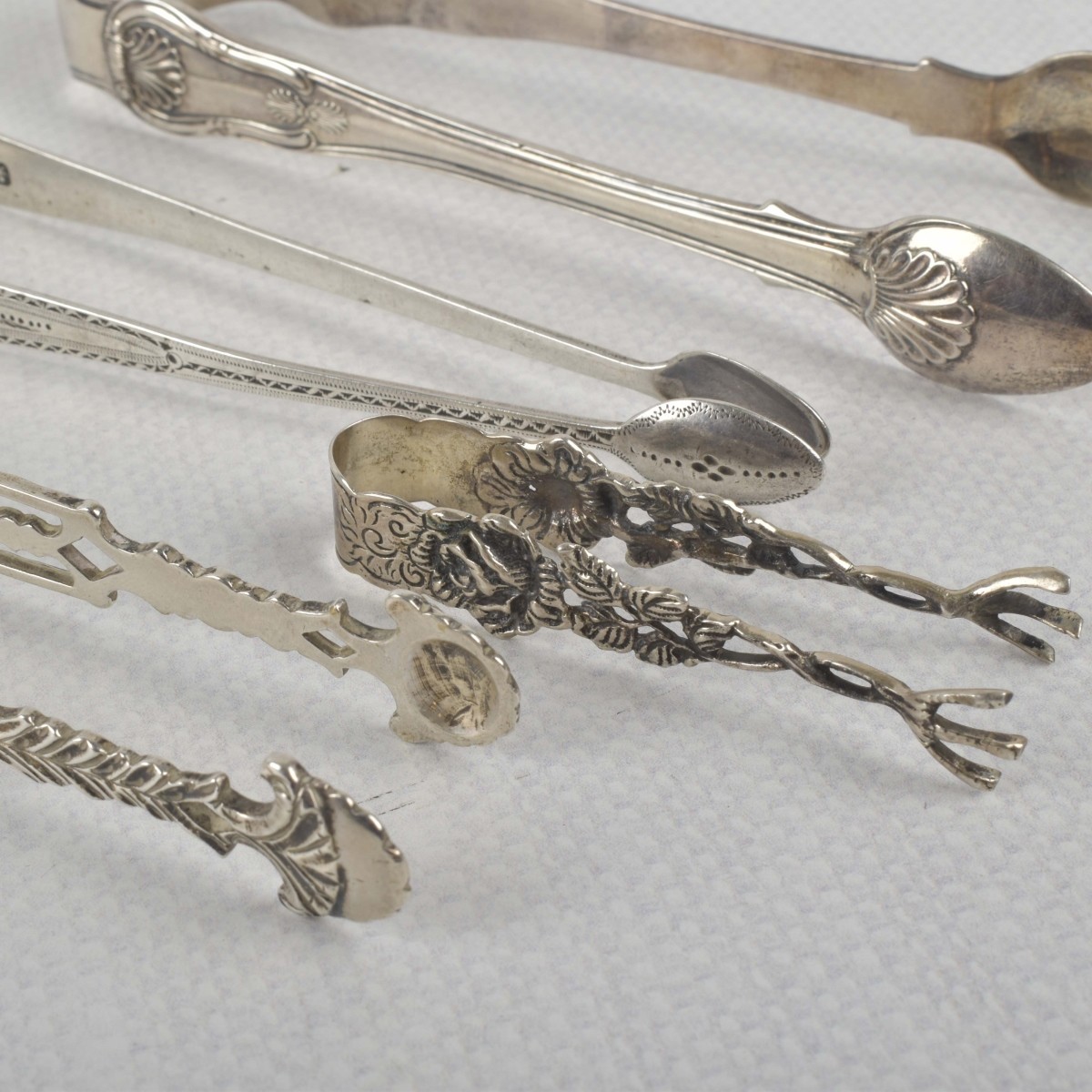 Antique Sterling Silver Tongs