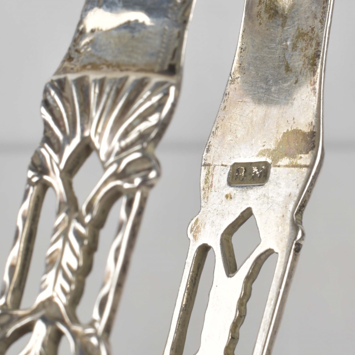 Antique Sterling Silver Tongs