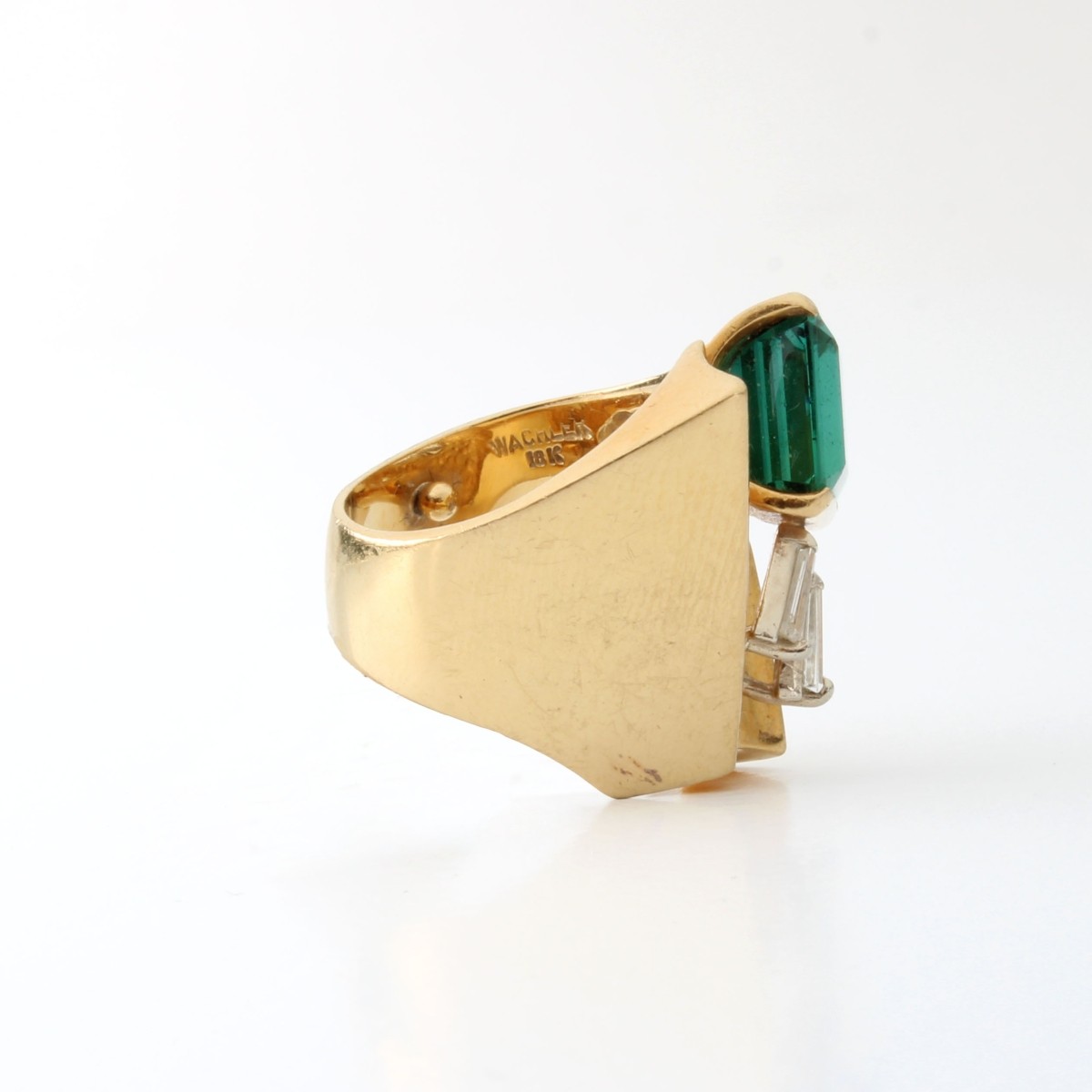 Tourmaline, Diamond and 18K Ring