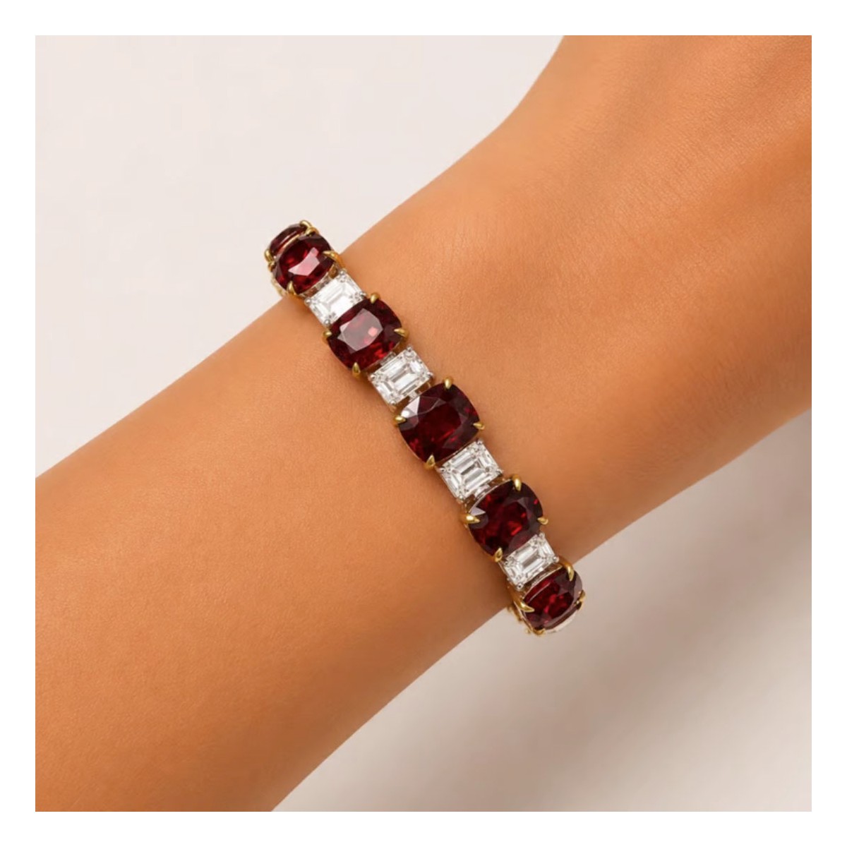 GIA Burma Spinel & Diamond Bracelet