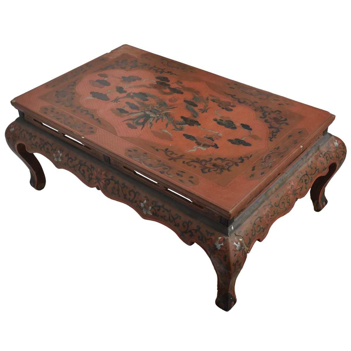 Chinese Red Lacquered Table
