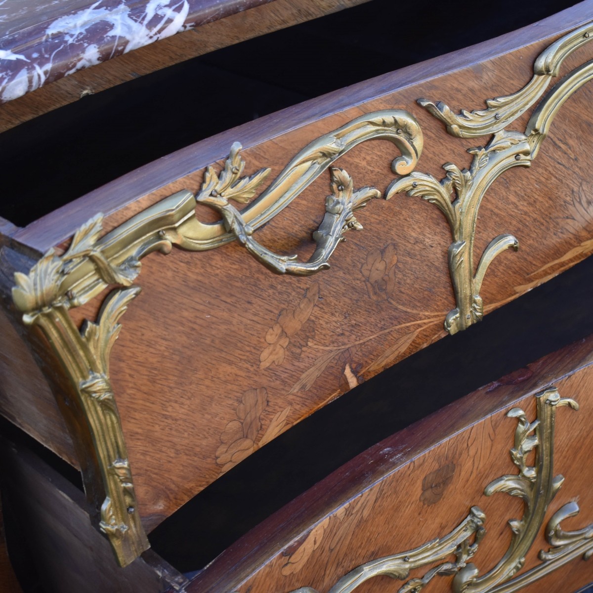 Antique French Marble Top Commode