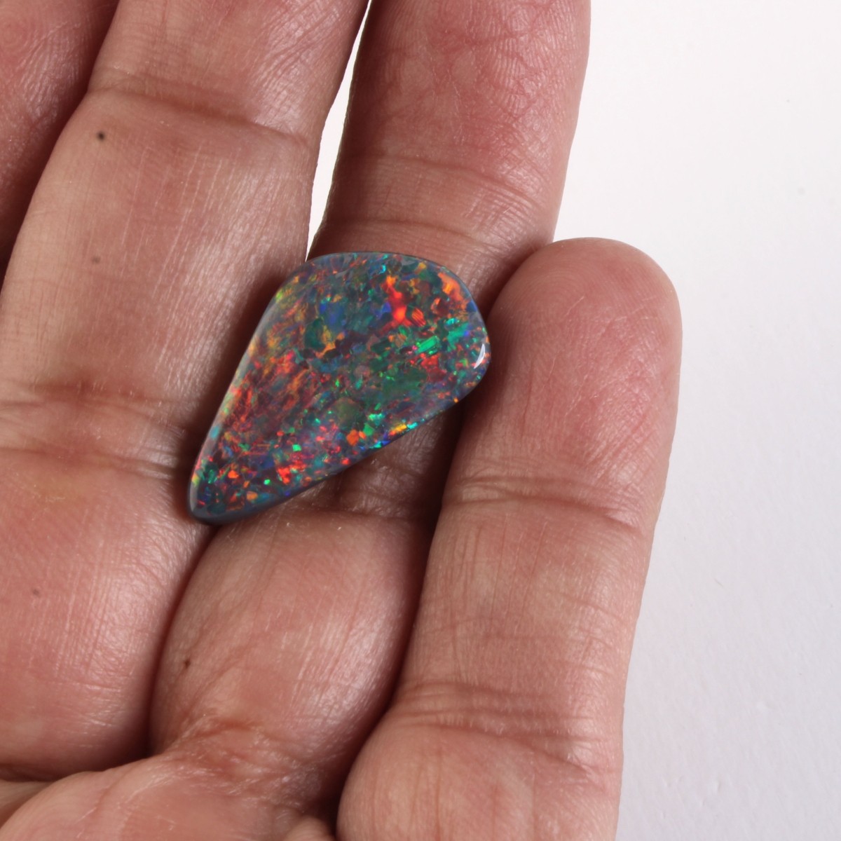 AGL Opal, Diamond and Plat Pendant