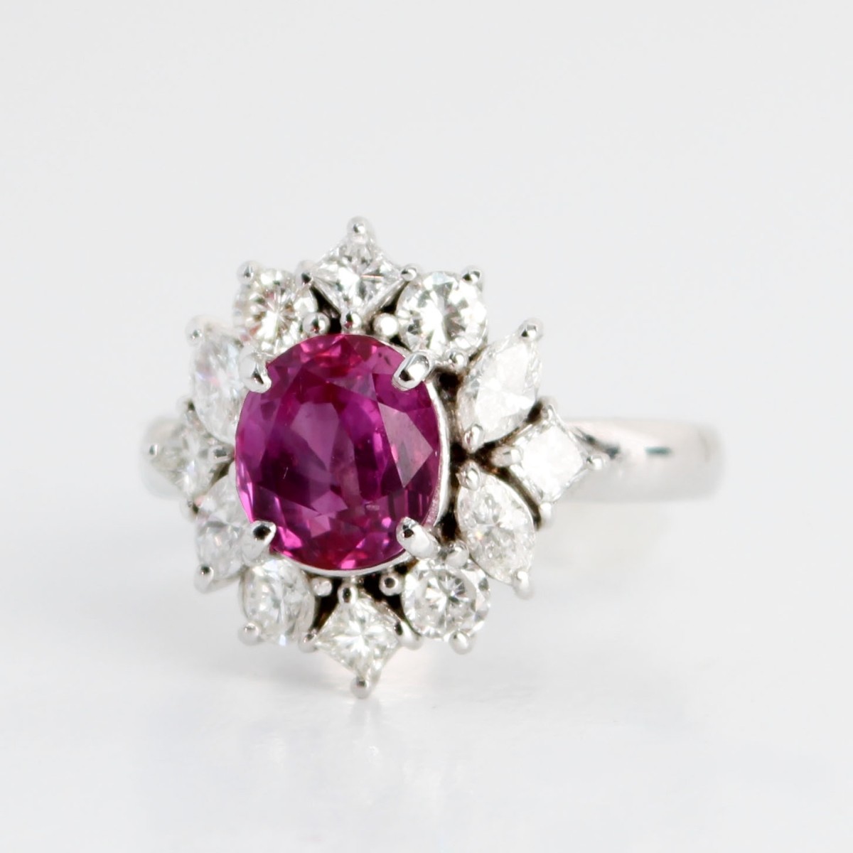 GIA Burma Ruby & Diamond Ring