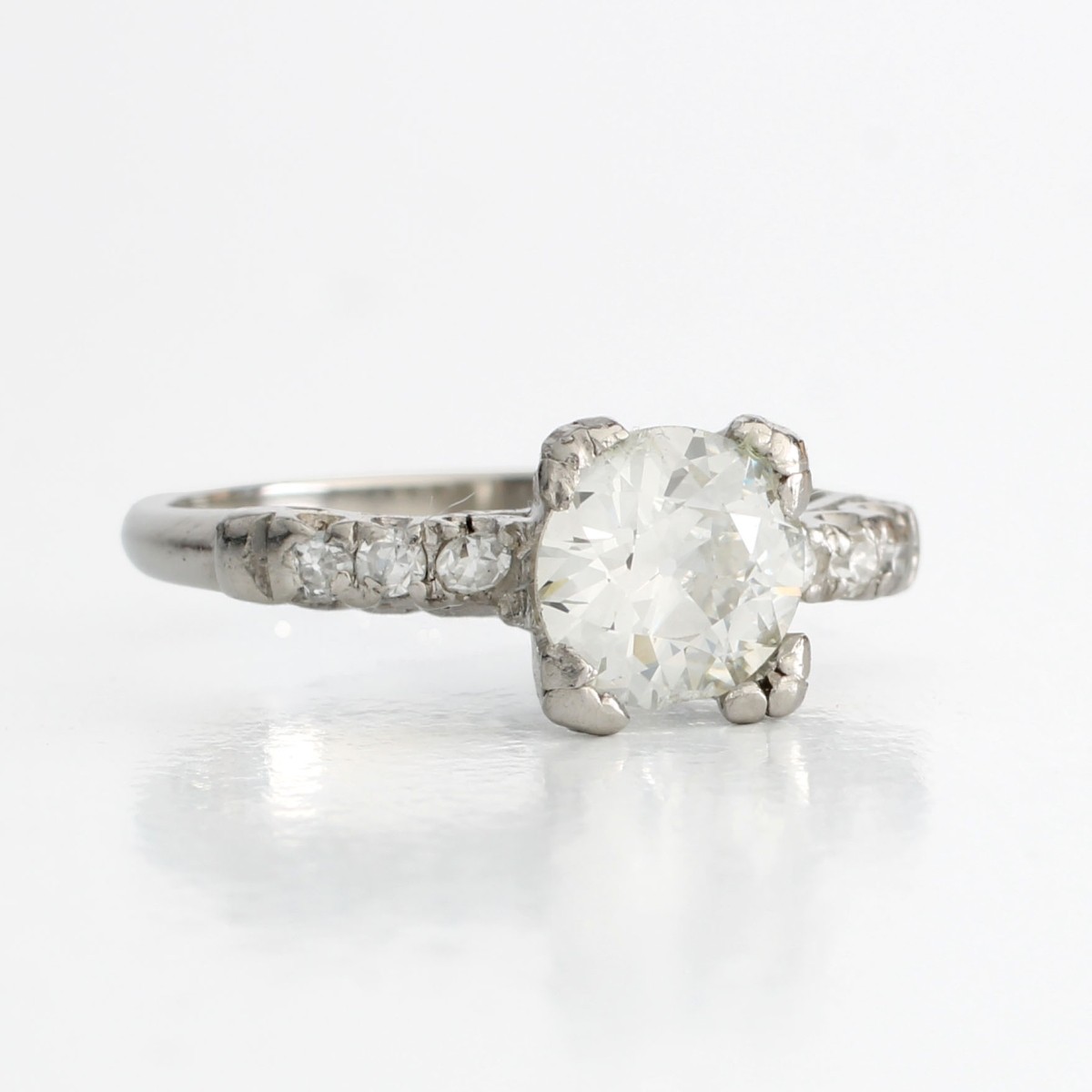 Deco Diamond and Plat Ring