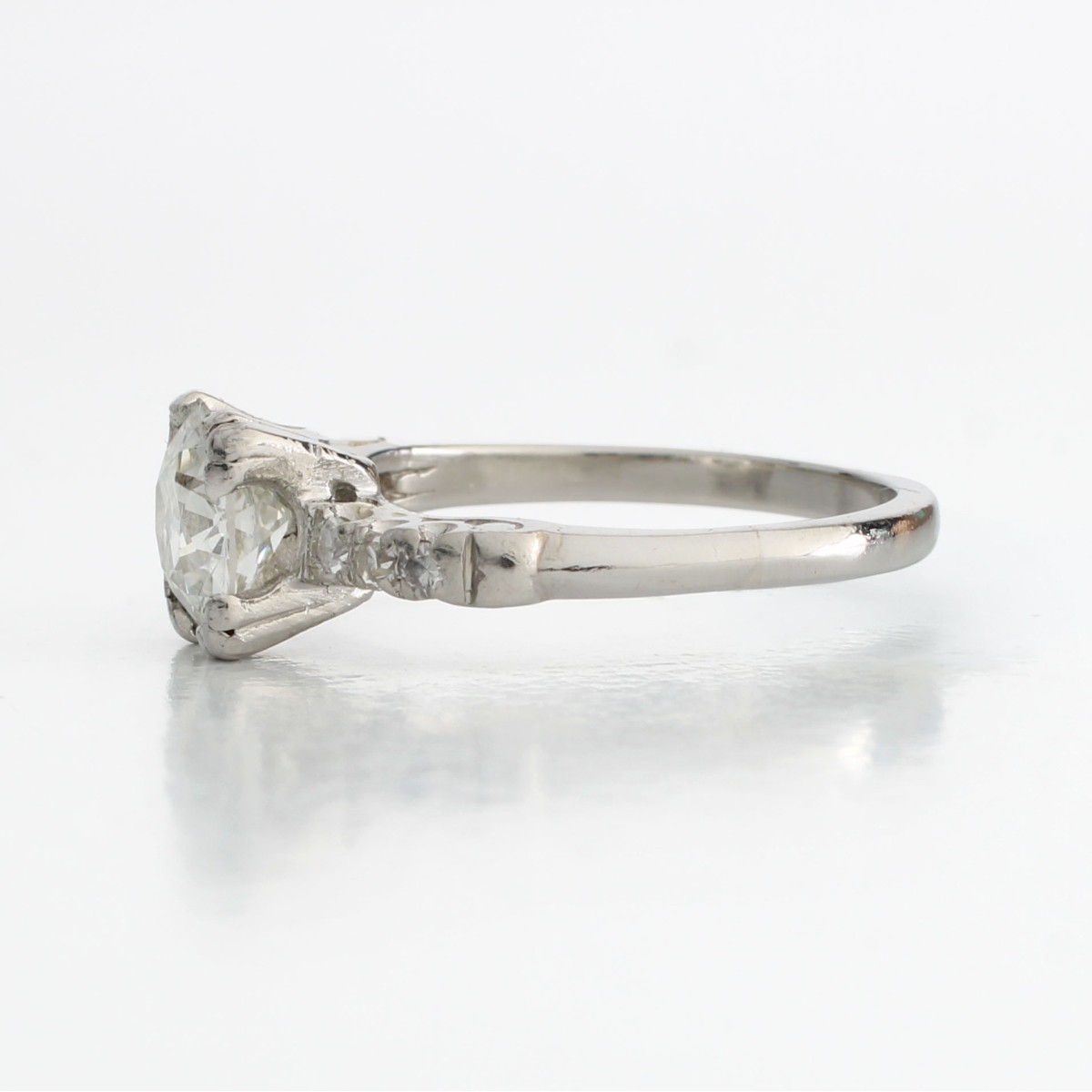 Deco Diamond and Plat Ring