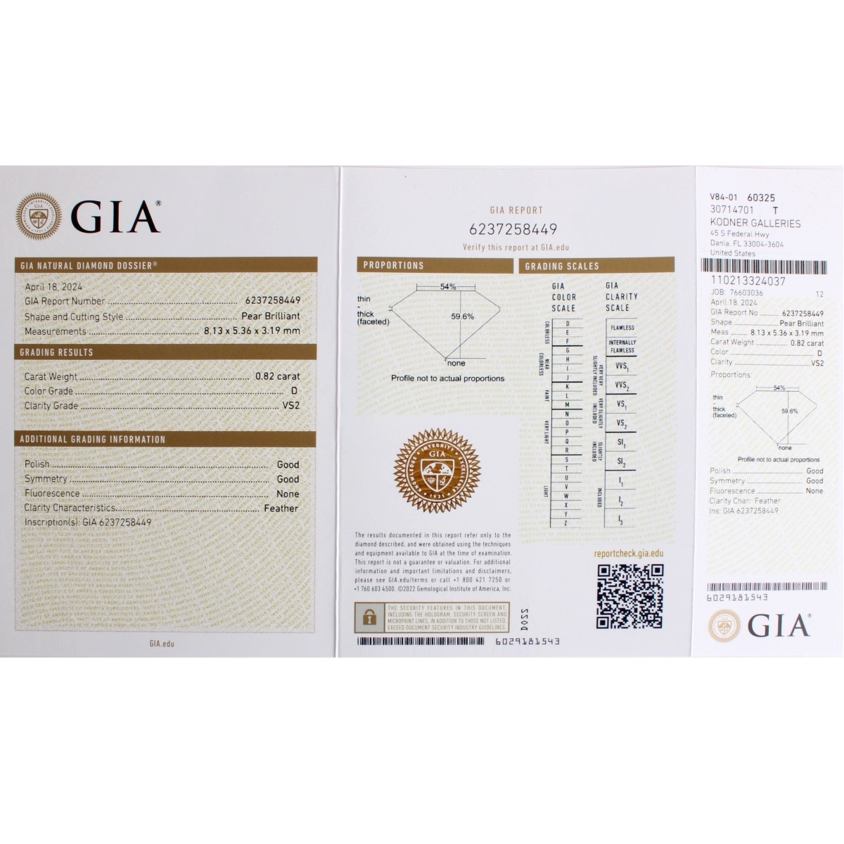 GIA Pear Shape Diamond