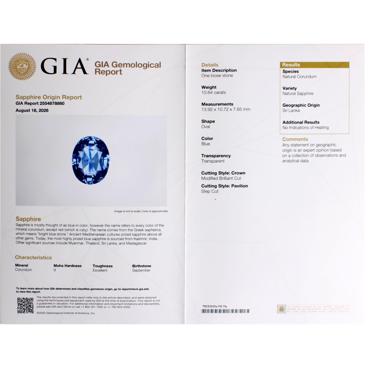 GIA Sapphire Diamond and Plat Ring
