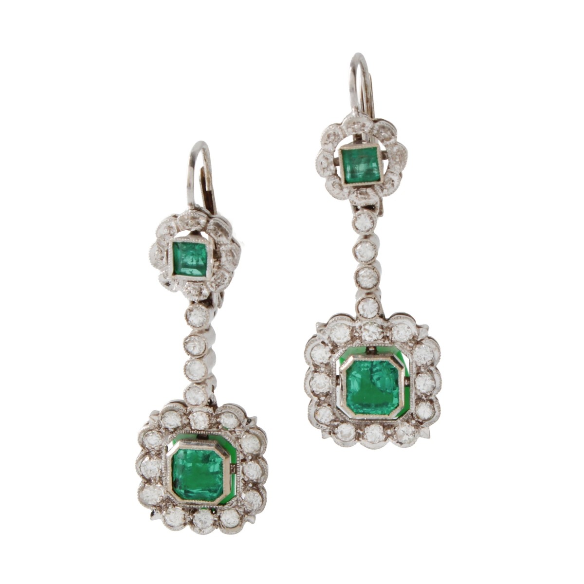 Emerald Diamonds and 14K Earrings