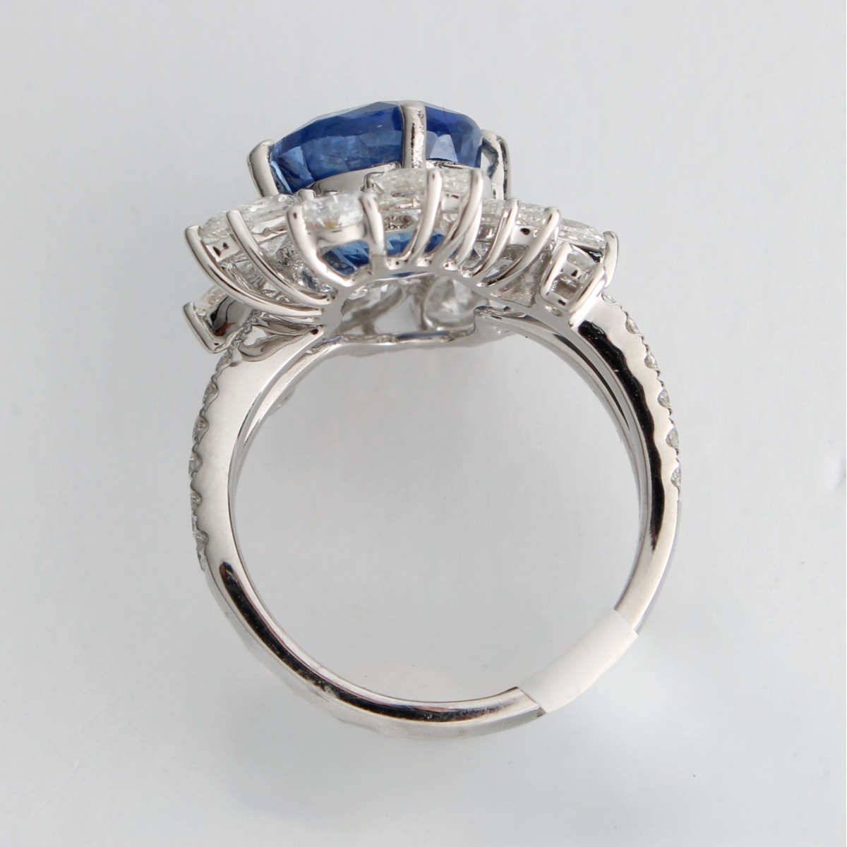 GIA Sri Lanka Sapphire & Diam. Ring
