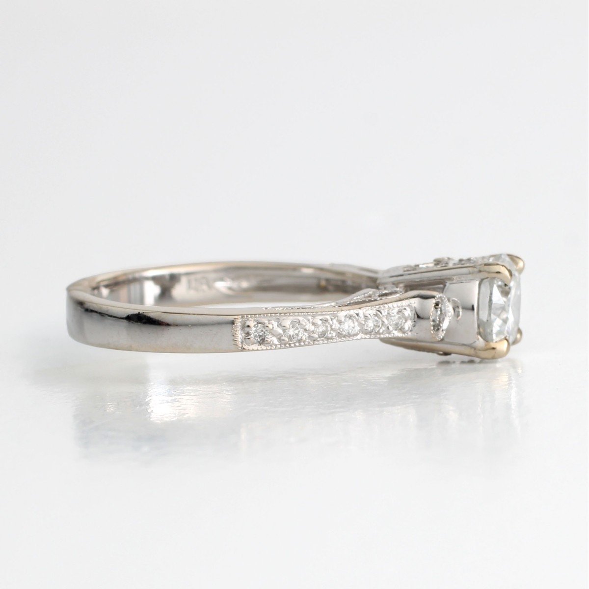 GIA Diamond and 18K Ring