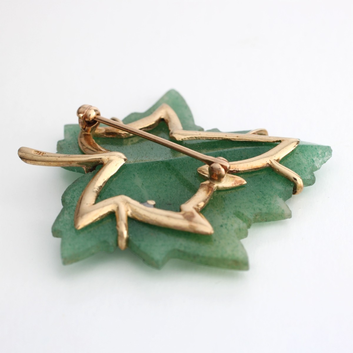 Aventurine and 14K Pin