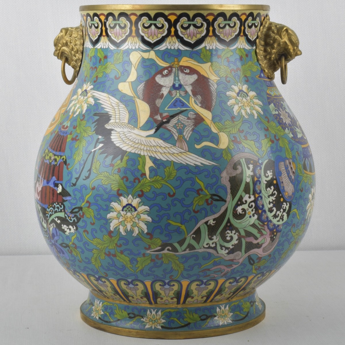 Large Chinese Cloisonne Vase