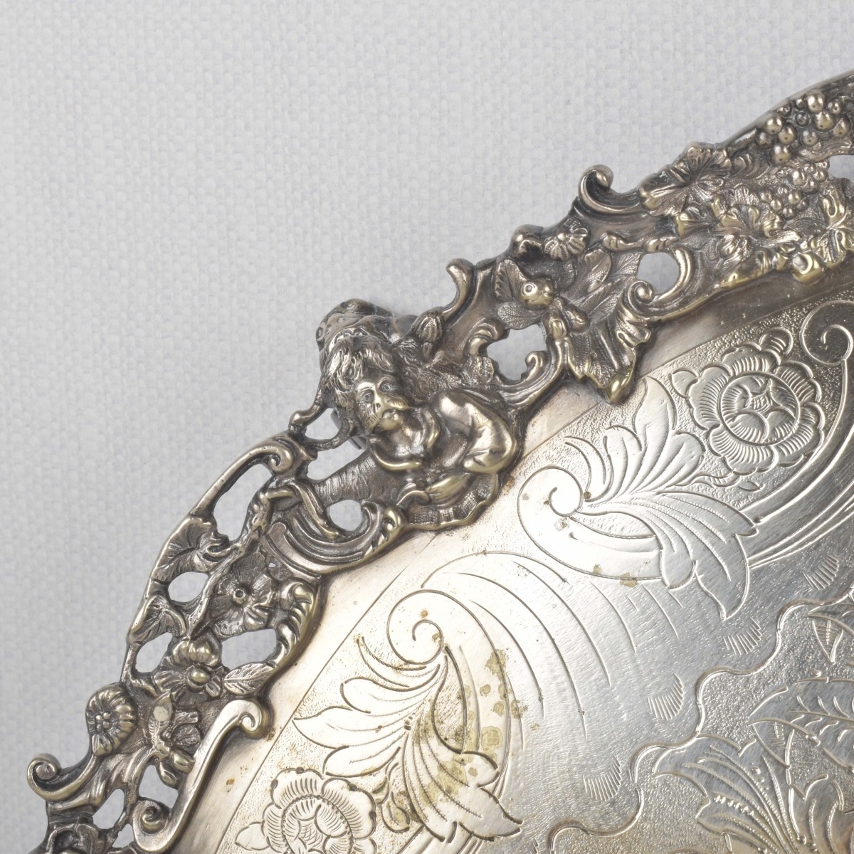Engraved Foliate Salver