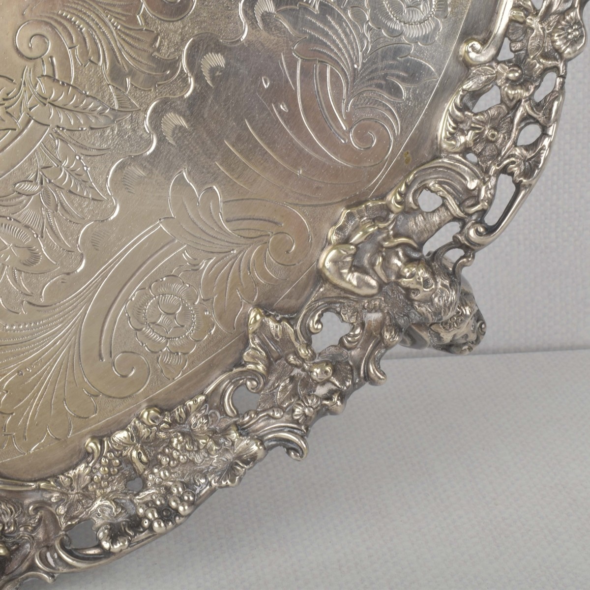 Engraved Foliate Salver