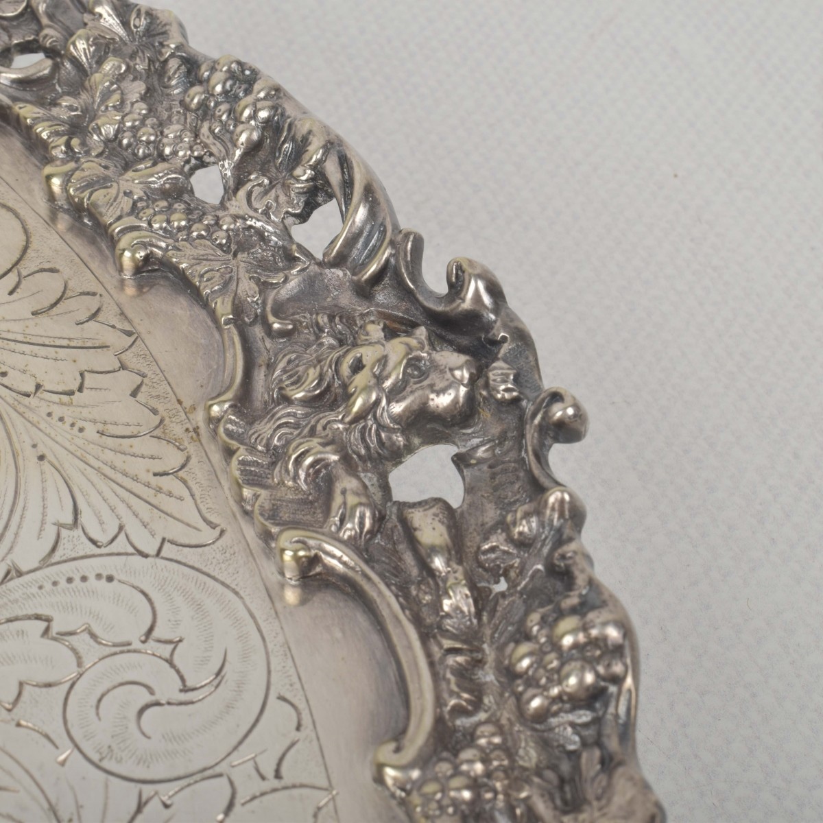 Engraved Foliate Salver