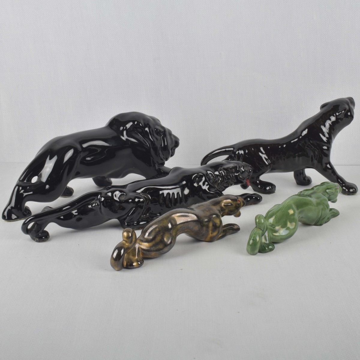 Mid-century Porcelain Animal Sculptures