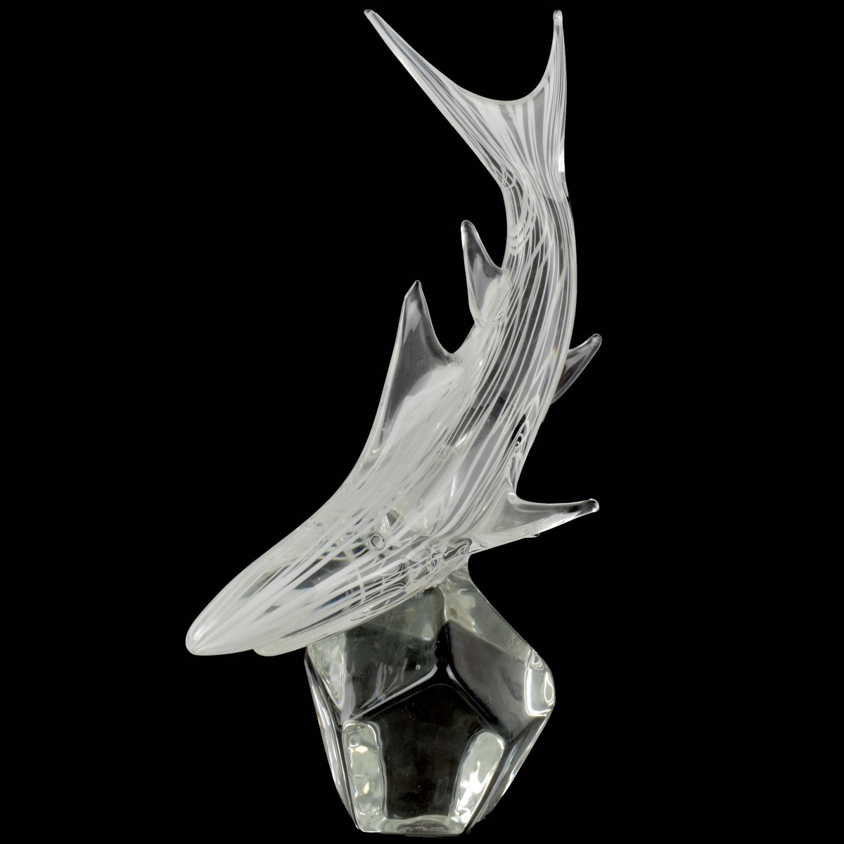 Murano Italian Shark Sculpture