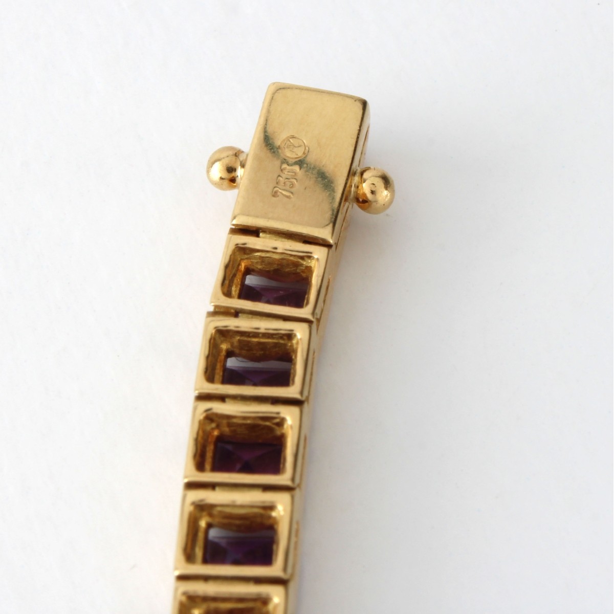 Gemstone Diamond and 18K Bracelet