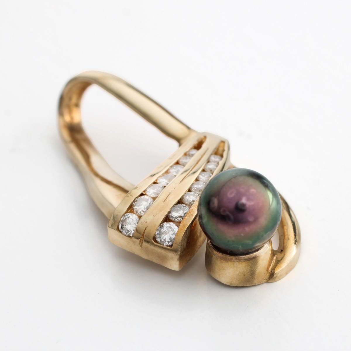 Pearl, Diamond and 14K Pendant