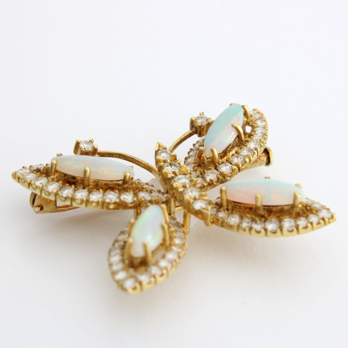 Hammerman Opal, Diam & 18K Brooch
