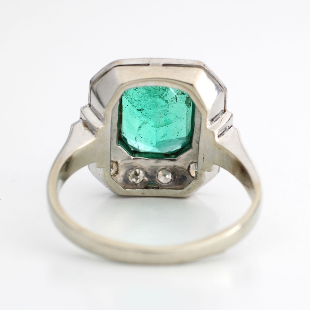 Deco Emerald Diamond & 18K Ring